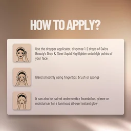 Swiss Beauty Highlighter Drop & Glow Metal Liquid | Lightweight, Blendable & Long-Lasting | Multi-Use Illuminator for a Radiant, Dewy & Luminous Golden Glow