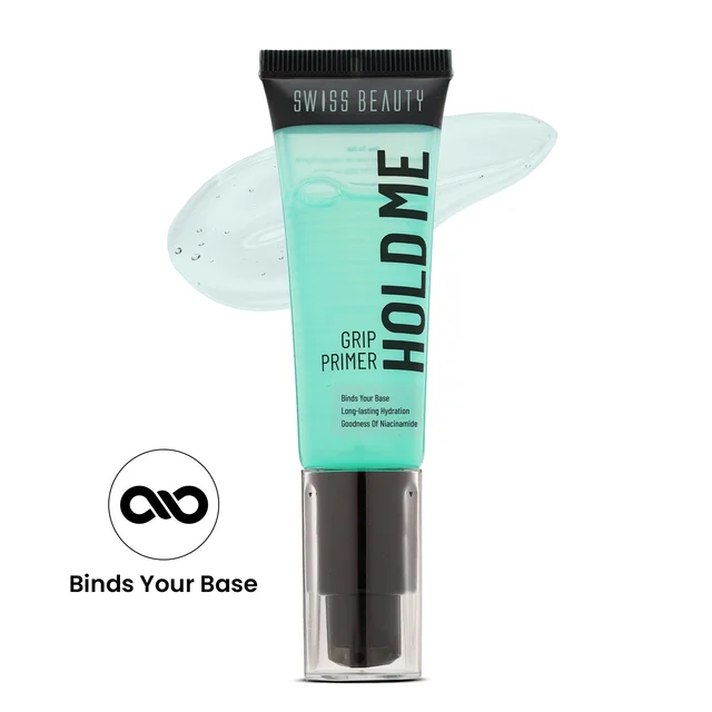Swiss Beauty Hold Me Grip Primer 24ml for Girls | Long-lasting Makeup Base & Smooth Skin Finish | Hydrating & Pore-Minimizing Primer for All Skin Types