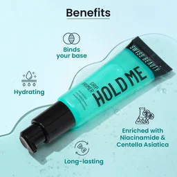 Swiss Beauty Hold Me Grip Primer 24ml for Girls | Long-lasting Makeup Base & Smooth Skin Finish | Hydrating & Pore-Minimizing Primer for All Skin Types