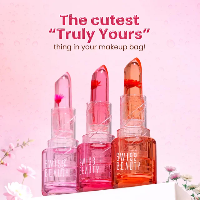 Swiss Beauty Jelly Bloom pH Lip Balm 3.6g with Coral Kiss Shade | Colour-Changing Tint | Hydrating & Vegan Lip Care | Vitamin E, Paraben-Free & Cruelty-Free