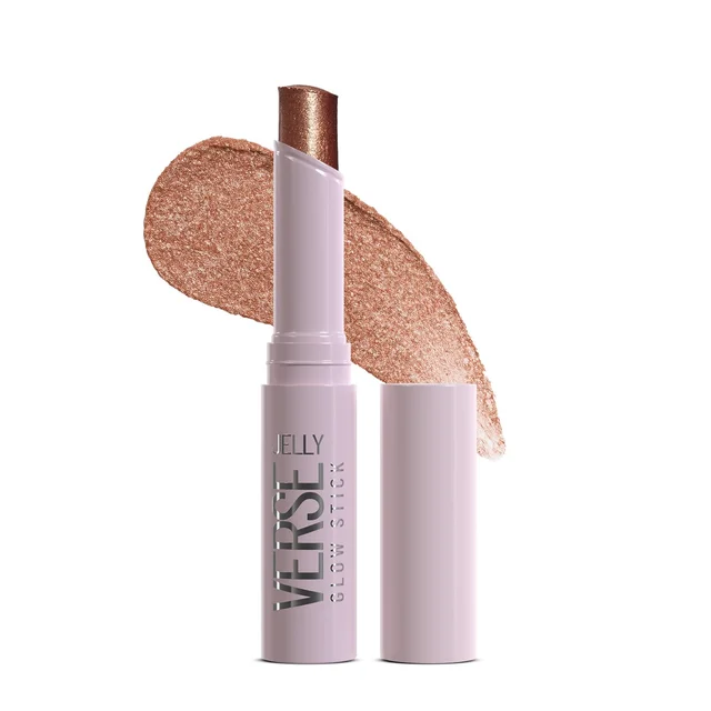 Swiss Beauty Jelly Verse Glow Stick Shade 02 Bronzed Eclipse | Multi-Use Glow Stick for Eyes, Lips & Cheeks | Rich Colour Payoff | Bronze Sparkle Shine | Crease-Proof Jelly Texture