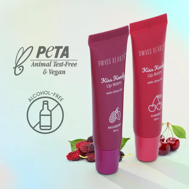 Swiss Beauty Kiss Kandy Lip Balm Water Melon - 10ml | with Olive Oil | Soft & Smooth Lips | Long-lasting Hydration | Non- Sticky & Lightweight .