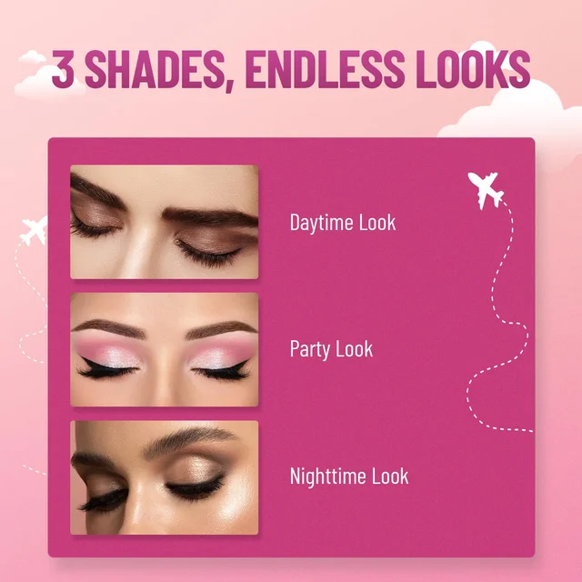 Swiss Beauty Grand Arrival Party 24/7 Passport Eyeshadow Palette 03, with 12 Highly Pigmented Shades | Matte, Shimmer & Glitter Finishes | Long-Lasting & Travel-Friendly
