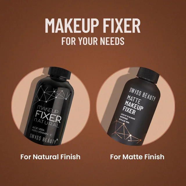 Swiss Beauty Matte Makeup Fixer 70ml| Long-Lasting, Oil-Control & Lightweight | Smudge-Proof & Waterproof | Matte Finish | Enriched with Aloe Vera & Vitamin E