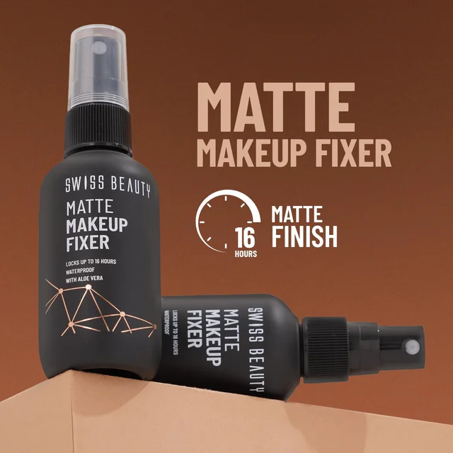 Swiss Beauty Matte Makeup Fixer Spray, 70ML with Vitamin E & Aloe Vera | Waterproof | Long-Lasting & Smudge-Proof | Lightweight, Non-Sticky & Matte Finish Setting Spray