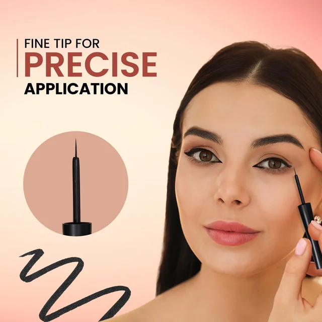 Swiss Beauty Matte Max Liquid Eyeliner | Bold Matte Finish | Long-Lasting | Smudge-proof | Quick Drying | With Fine-tip applicator eyeliner | Intense matte finish | 4g