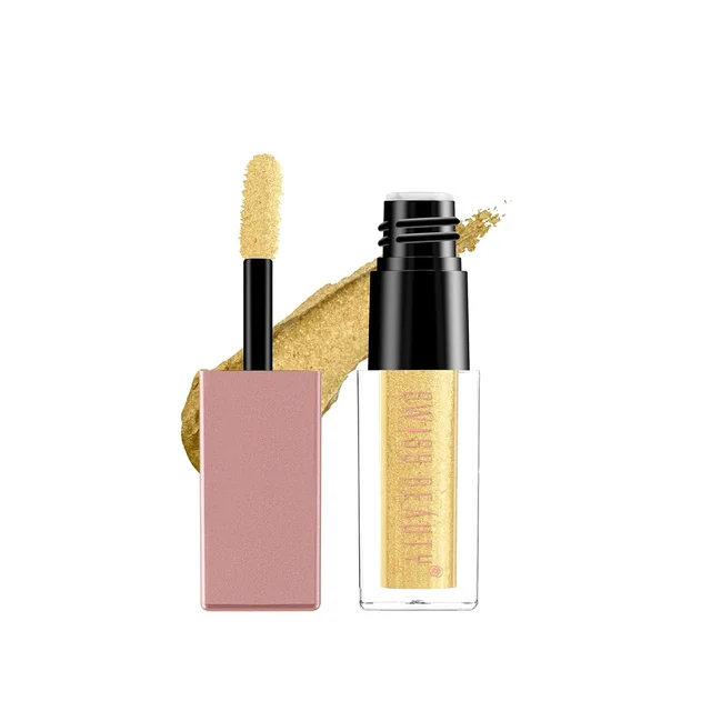 Swiss Beauty Metallic Liquid Eyeshadow 3ml | Intense Metallic Finish | High Pigmentation | Quick-Drying Formula | Stunning Eye Looks | Long Lasting | Shade - 01