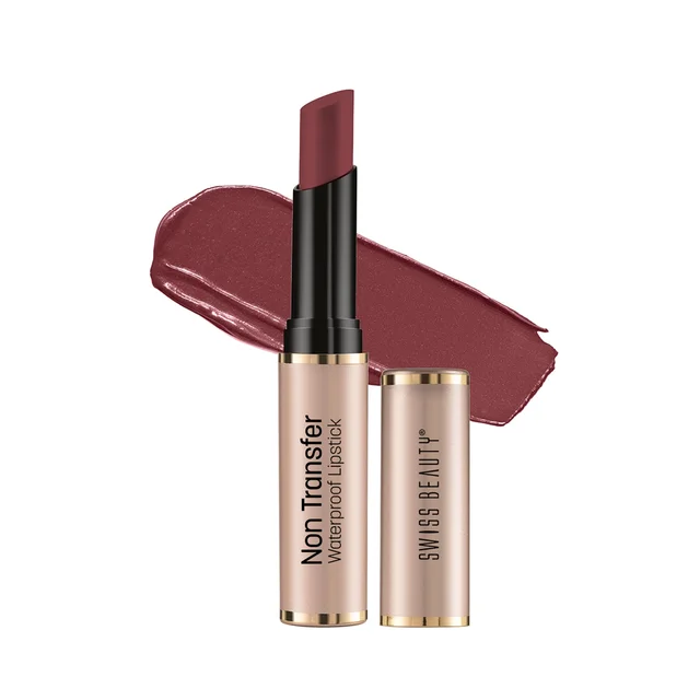 Swiss Beauty Non Transfer Waterproof Lipstick 3g | Mauve Toupe 416 | Easy To Use