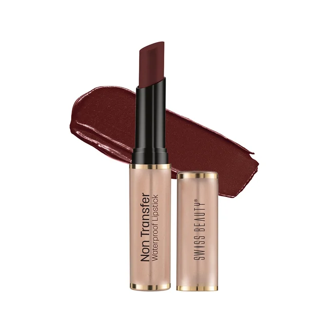 Swiss Beauty Non Transfer Waterproof Lipstick 3g | Bronze 417 | Easy To Use
