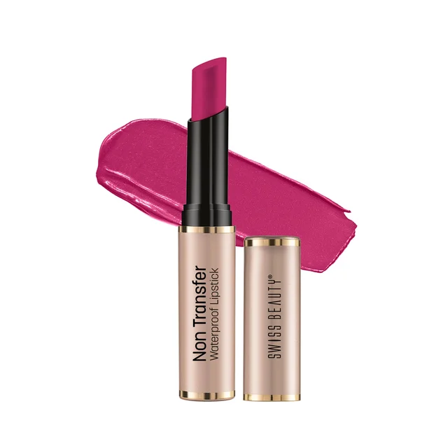 Swiss Beauty Non Transfer Waterproof Lipstick 3g | Fuchsia Magenta 427 | Easy To Use