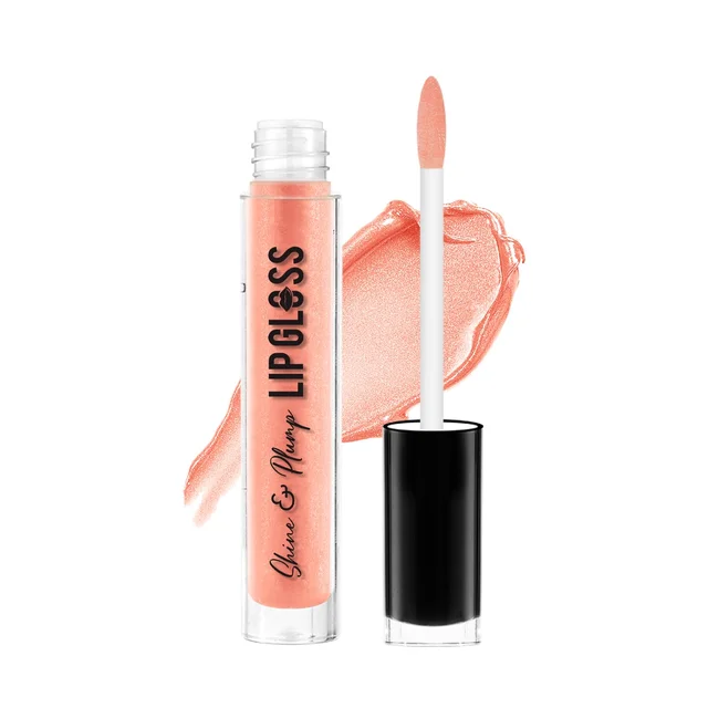 Swiss Beauty Nude Shade Shine & Plump Lip Gloss, Glass-like Shine | Non-Sticky, Smooth & hydrating Formula | Nourishing Formula for Fuller, Glossy Lips