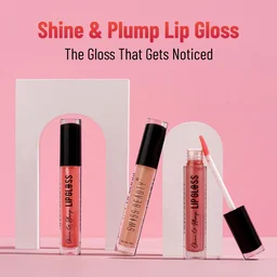 Swiss Beauty Nude Shade Shine & Plump Lip Gloss, Glass-like Shine | Non-Sticky, Smooth & hydrating Formula | Nourishing Formula for Fuller, Glossy Lips