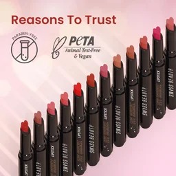 Swiss Beauty My Shine Creamy Lipstick Stricker Red Shade 12 | Enriched with Vitamin E| Intense Shine & Long-Lasting | Hydrating, Smooth & Glossy Finish