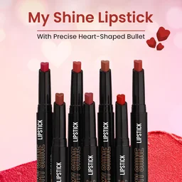 Swiss Beauty My Shine Creamy Lipstick Stricker Red Shade 12 | Enriched with Vitamin E| Intense Shine & Long-Lasting | Hydrating, Smooth & Glossy Finish