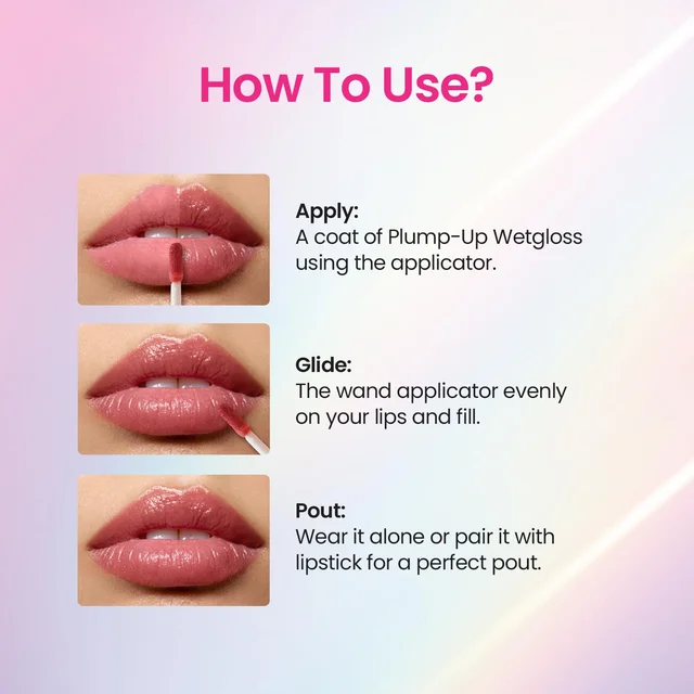Swiss Beauty Plump-Up Wetgloss - Barely There | Ultra-Glossy Finish | Glass-Like Shine | Hydrating & Lightweight | Easy Glide Formula | Fuller, Plumper Lips
