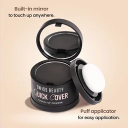 Swiss Beauty Quick Cover Touch-Up Powder Shade Mocha Brown| Covers Grey Roots & Bald Spots Instantly | Highly Pigmented | Matte Finish | Long-Lasting | For Men & Women