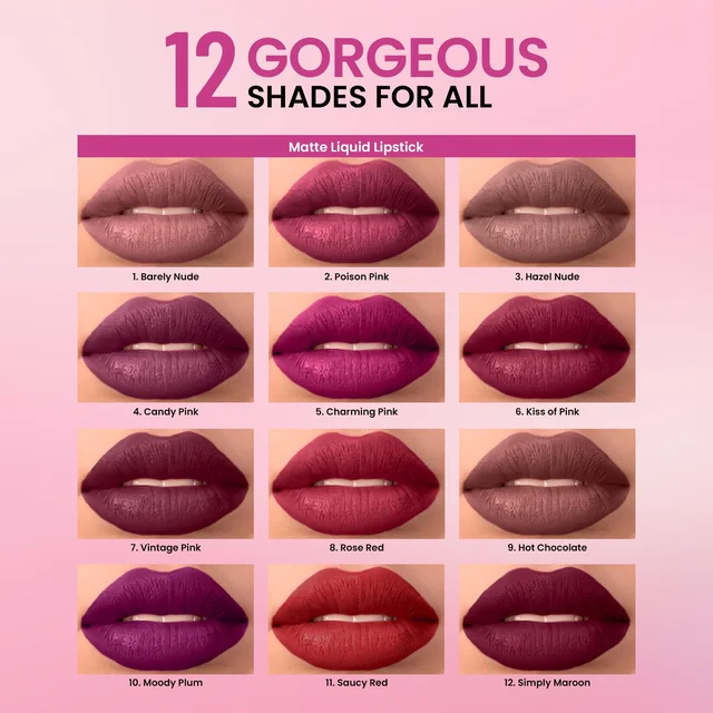 Swiss Beauty Barely Nude Duo Lipstick | Matte & High-Shine Gloss | Long-Lasting, Smudge-Proof | Lightweight & Comfortable | 2-in-1 Lipstick for Natural & Glam Looks