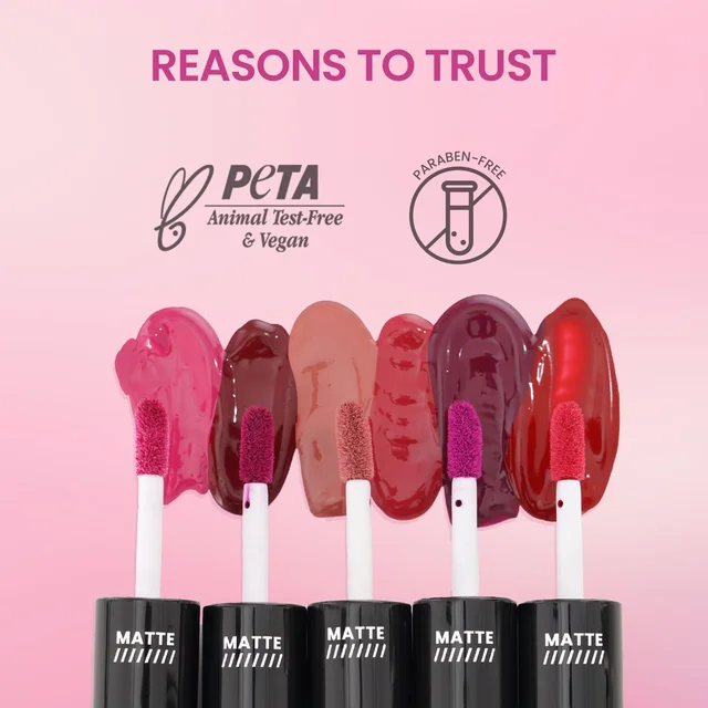 Swiss Beauty Barely Nude Duo Lipstick | Matte & High-Shine Gloss | Long-Lasting, Smudge-Proof | Lightweight & Comfortable | 2-in-1 Lipstick for Natural & Glam Looks