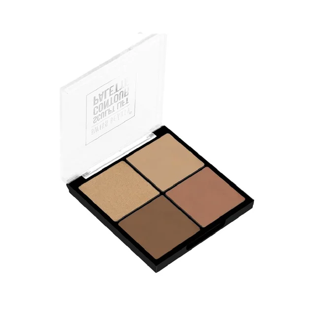 Swiss Beauty Sculpt Lift Contour Palette Shade-02 | 4-in-1 Face Contouring Kit | Blendable, Lightweight & Travel-Friendly | Perfect for Highlighting & Sculpting