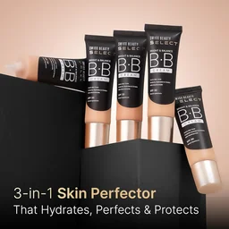 Swiss Beauty Select BB Cream Multifunctiona Bright & Balance 30g With 30 SPF | Shade 02 That's Fair |Even Skin Tone with Niacinamide & Wheat Germ Oil | Medium Coverage