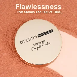 Swiss Beauty Select Born To Last Compact Powder 01 Bare Dawn | 3-in-1 Skin Perfection | Oil Control | Pore Blurring | Matte Finish | Squalane & Vitamin E