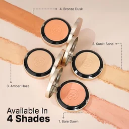 Swiss Beauty Select Born To Last Compact Powder 01 Bare Dawn | 3-in-1 Skin Perfection | Oil Control | Pore Blurring | Matte Finish | Squalane & Vitamin E