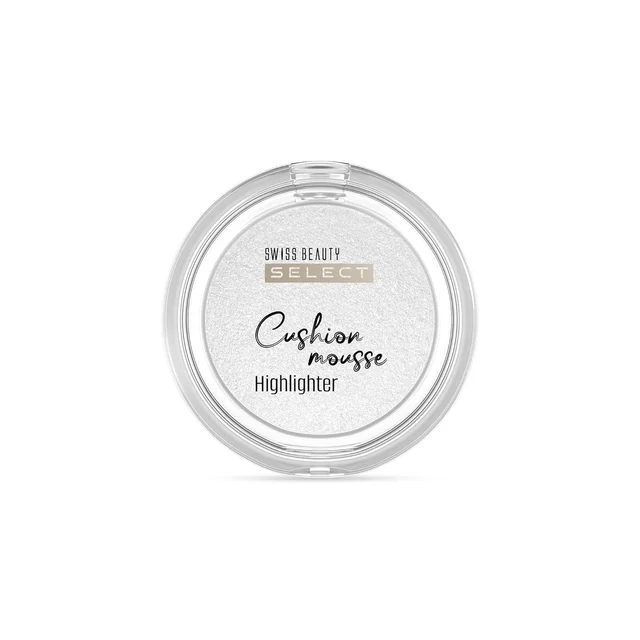 Swiss Beauty Select Cushion Mousse Highlighter 10g Shade 1 Pearl Glow | Lit-From-Within Radiance | Glowy Dewy Finish | Lightweight Mousse Formula with Macadamia Oil