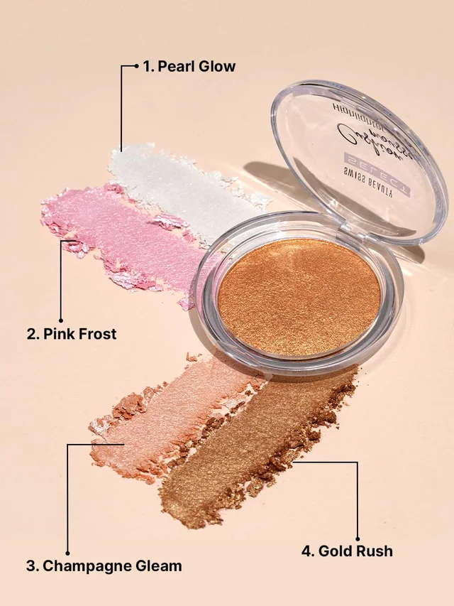 Swiss Beauty Select Cushion Mousse Highlighter 10g Shade 4 Gold Rush | Lit-From-Within Radiance | Glowy Dewy Finish | Lightweight Mousse Formula with Macadamia Oil