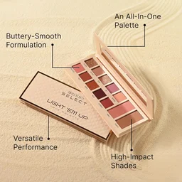 Swiss Beauty Select Eyeshadow Light Em Up Face & Eye Palette 20g | Firefly Shade | Multi-Purpose Eyeshadow, Blush & Contour Palette | Matte, Shimmer & Metallic Finishes