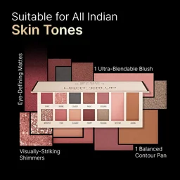Swiss Beauty Select Eyeshadow Light Em Up Face & Eye Palette 20g | Firefly Shade | Multi-Purpose Eyeshadow, Blush & Contour Palette | Matte, Shimmer & Metallic Finishes
