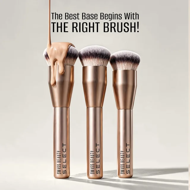 Swiss Beauty Select Foundation Brush | Flat Top for Smooth Application | Ultra-Soft Bristles | Even Coverage | Seamless Blending | Makeup Brush for Liquid & Cream Foundation