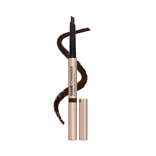 Swiss Beauty Select Game Changer Eyebrow Pencil 0.35g Shade 2 Charcoal Brown | Sword Tip Applicator with Spoolie | Long Lasting Pigmented Brow Definer | Precision Fill