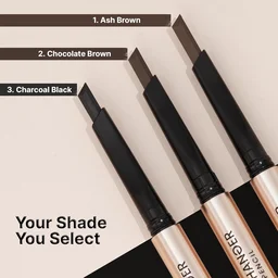 Swiss Beauty Select Game Changer Eyebrow Pencil 0.35g Shade 3 Charcoal Black | Sword Tip Applicator with Spoolie | Long Lasting Pigmented Brow Definer | Easy Precision Fill