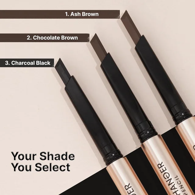 Swiss Beauty Select Game Changer Eyebrow Pencil 0.35g Shade 1 Ash Brown | Sword Tip Applicator with Spoolie | Long Lasting Pigmented Brow Definer | Precision Fill