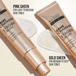 Swiss Beauty Select Game Changer Strobe Cream 35g, Shade 01 Pink Sheen with Shea Butter & Vitamin C | Illuminating Glow Cream for Face & Body