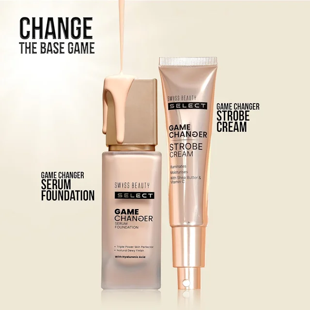 Swiss Beauty Select Game Changer Strobe Cream 35g, Shade 01 Pink Sheen with Shea Butter & Vitamin C | Illuminating Glow Cream for Face & Body