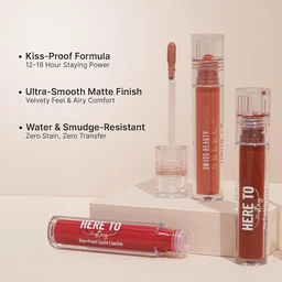 Swiss Beauty Select Here To Stay Liquid Matte Lipstick 3ml with Shade 17 Ruby Flame | Kiss-Proof Formula | Non-Transfer & Smudgeproof | 12-18 Hrs Stay