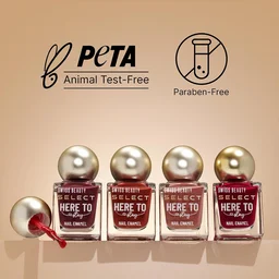Swiss Beauty Select Here to Stay Nail Enamel 12ml 22 Ruby Wine | High Gloss Finish | Waterproof, Long-Lasting, Non-Staining & Chip-Resistant Nail Polish