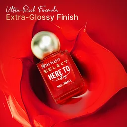 Swiss Beauty Select Here to Stay Nail Enamel 12ml 22 Ruby Wine | High Gloss Finish | Waterproof, Long-Lasting, Non-Staining & Chip-Resistant Nail Polish