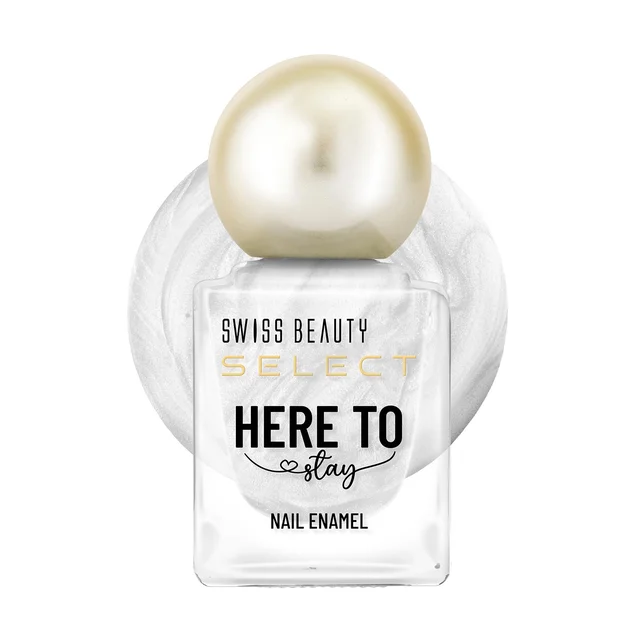 Swiss Beauty Select Here to Stay Nail Enamel 12ml 26 Sheer Pearl | High Gloss Finish | Waterproof, Long-Lasting, Non-Staining & Chip-Resistant Nail Polish