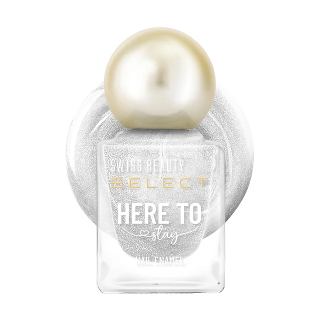 Swiss Beauty Select Here to Stay Nail Enamel 12ml 23 Metallic Silver | High Gloss Finish | Waterproof, Long-Lasting, Non-Staining & Chip-Resistant Nail Polish