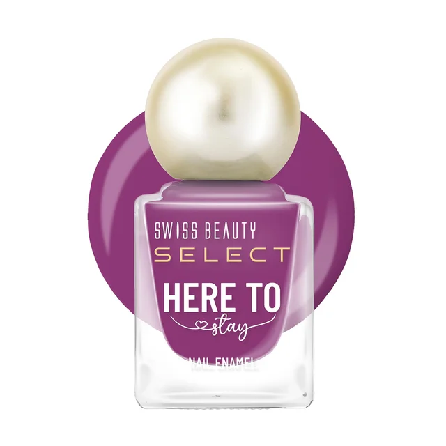 Swiss Beauty Select Here to Stay Nail Enamel 12ml 16 Winter Magenta | High Gloss Finish | Waterproof, Long-Lasting, Non-Staining & Chip-Resistant Nail Polish