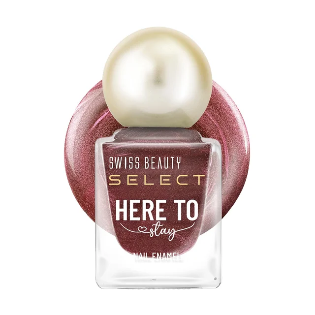 Swiss Beauty Select Here to Stay Nail Enamel 12ml 28 Shimmy Brown | High Gloss Finish | Waterproof, Long-Lasting, Non-Staining & Chip-Resistant Nail Polish
