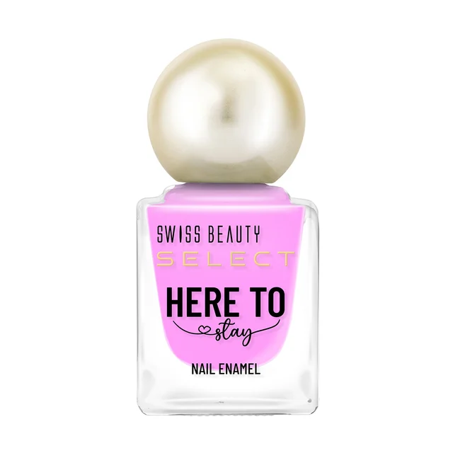 Swiss Beauty Select Here to Stay Nail Enamel 12ml 09 Persian Pink | High Gloss Finish | Waterproof, Long-Lasting, Non-Staining & Chip-Resistant Nail Polish