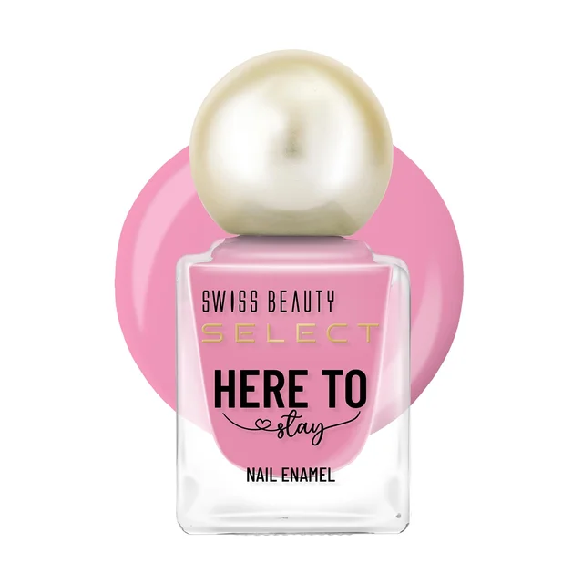 Swiss Beauty Select Here to Stay Nail Enamel 12ml 03 Mild Rose | High Gloss Finish | Waterproof, Long-Lasting, Non-Staining & Chip-Resistant Nail Polish