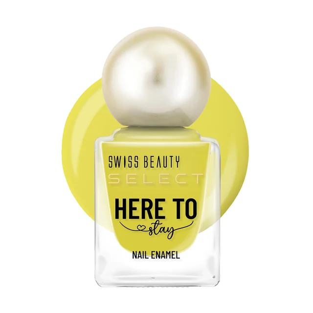 Swiss Beauty Select Here to Stay Nail Enamel 12ml 07 Twisted Green | High Gloss Finish | Waterproof, Long-Lasting, Non-Staining & Chip-Resistant Nail Polish