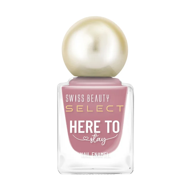 Swiss Beauty Select Here to Stay Nail Enamel 12ml 04 Nude Avenue | High Gloss Finish | Waterproof, Long-Lasting, Non-Staining & Chip-Resistant Nail Polish