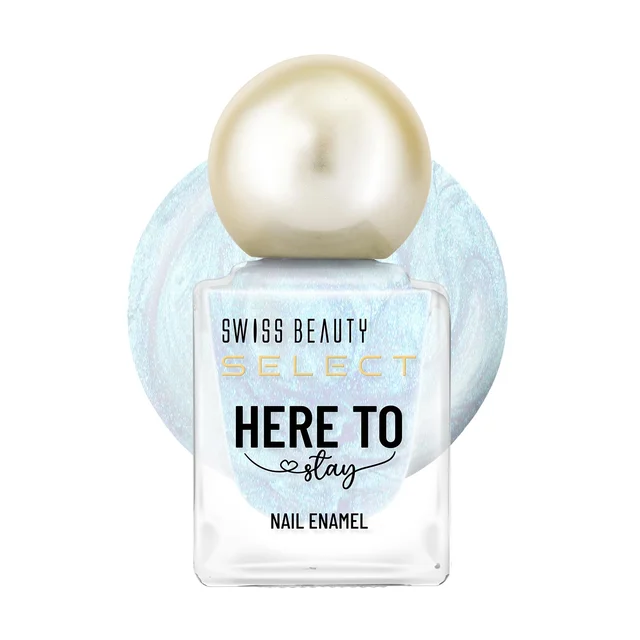 Swiss Beauty Select Here to Stay Nail Enamel 12ml 30 Mermaid Pearls | High Gloss Finish | Waterproof, Long-Lasting, Non-Staining & Chip-Resistant Nail Polish