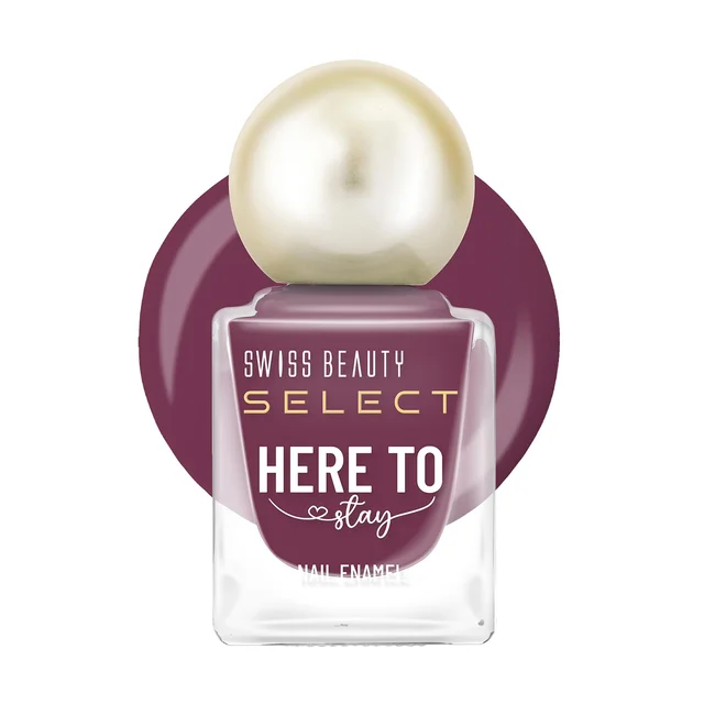 Swiss Beauty Select Here to Stay Nail Enamel 12ml 18 Warm Pink | High Gloss Finish | Waterproof, Long-Lasting, Non-Staining & Chip-Resistant Nail Polish