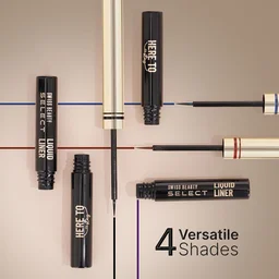 Swiss Beauty Select Here To Stay Semi-Matte Liquid Waterproof Eyeliner 3ml with Shade 03 Mood Brown | Precise Pointed Tip | Smudge-Proof & Transfer-Proof
